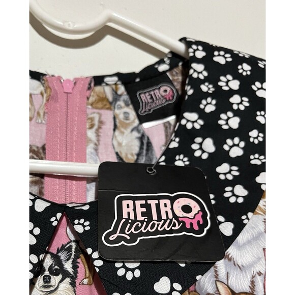 Retrolicious Dog Print Vintage Inspired Dress Size XL Retro Pinup Rockabilly NEW - Picture 7 of 9